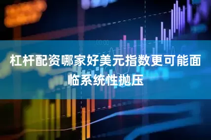 杠杆配资哪家好美元指数更可能面临系统性抛压